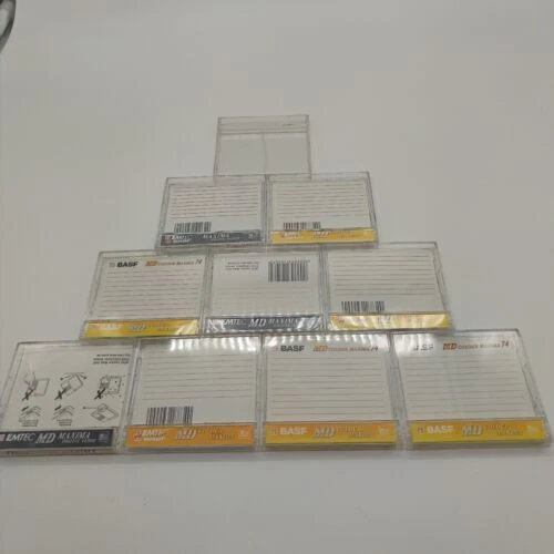 MD MiniDisc Leerhüllen, Transparent-hochklar, 100 Stück – Archivhüllen Für MD-Kassetten