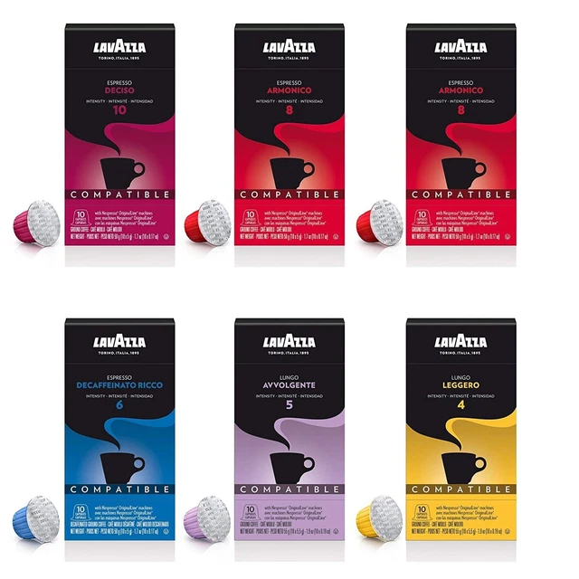 LAVAZZA COFFEE NESPRESSO Original Compatible Variety Pack(6 Pack x 10