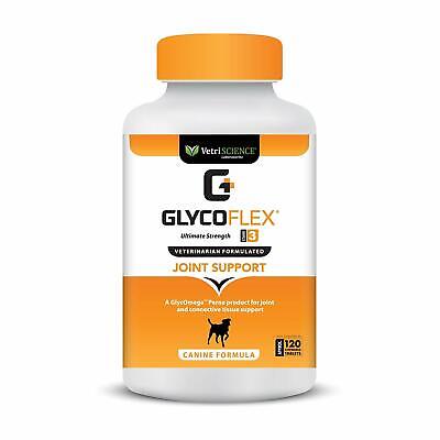 VetriScience Laboratories - GlycoFlex 3 Hip and Joint Support for Dogs, 120 Chew