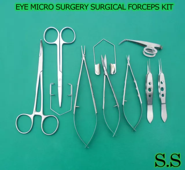 10 instruments de forceps vétérinaires chirurgicaux ophtalmiques microchirurgie oculaire EY-010 3