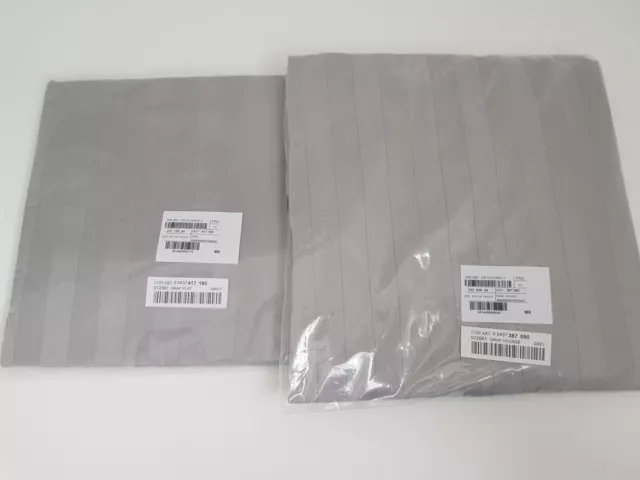 Paire de draps en satin de coton gris ( 118 fils / cm ²)