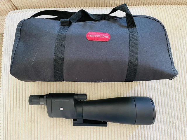 Old Vintage REDFIELD Spotting Scope Hunting Zoom D=80MM #10569 Japan With Bag Old Vintage REDFIELD Spotting Scope Hunting Zoom D=80MM #10569 Japan With Bag