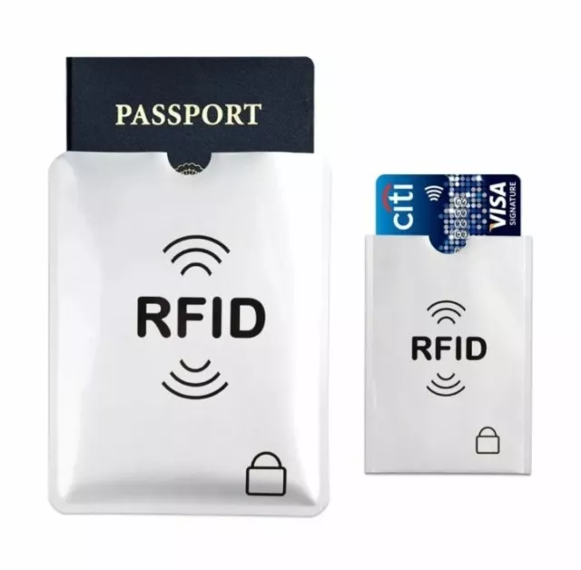 2 Custodia Carta Di Credito Bancomat Protezione Blocco Anti-Clonazione Rfid Nfc