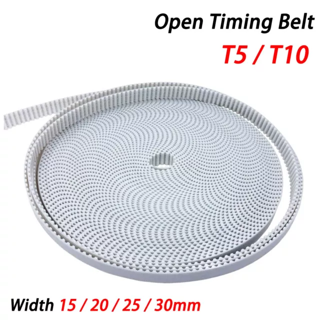 T5 / T10 Open Timing Belt Width 15/20/25/30mm Pitch 5/10mm, For Pulley, CNC 3D