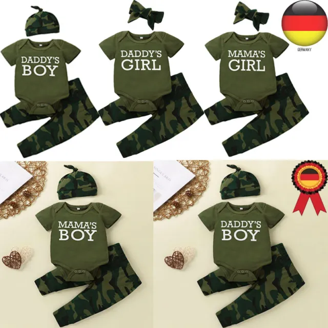 Neugeborene Baby Junge Mädchen T-Shirt Top Hose Kostüme Outfits Set Babykleidung