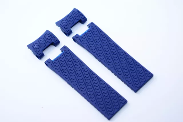 Uhrenarmband Kunststoff 22 mm Blau für Ulysse Nardin Maxi marine diver strap