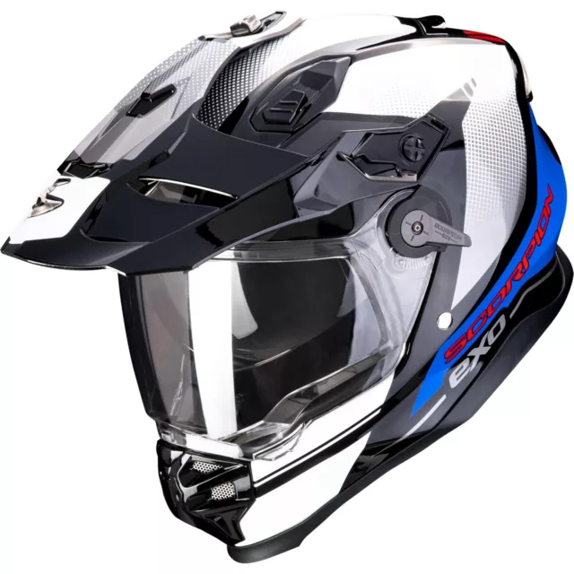 Scorpion Casco de Moto ADF-9000 Air Sendero Talla XXL Enduro Schwarz-Blau-Weiß