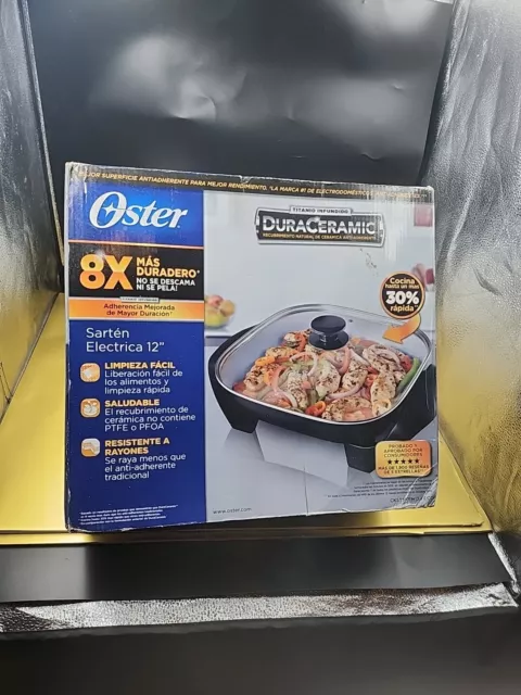 Oster 12x16 Titanium Infused Duraceramic Electric Skillet Black New