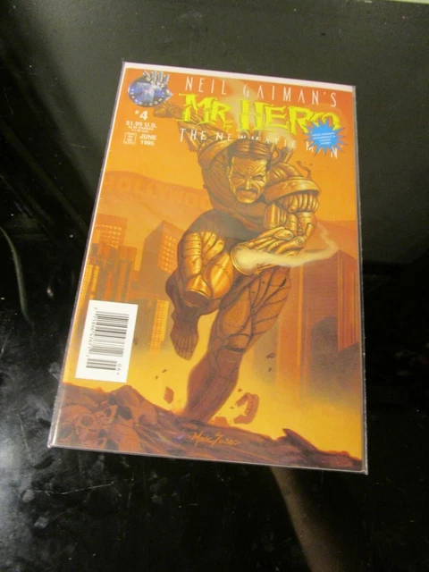 Neil Gaiman's Mr. Hero #4 (Tekno Comic, 1995) BAGGED BOARDED~