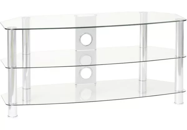 TTAP Vantage 800 Clear Glass TV Stand For Up To 32"