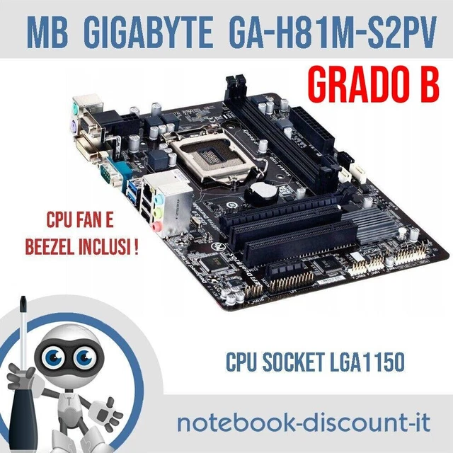 GIGABYTE GA-H81M-S2PV SOCKET LGA 1150 DDR3 USB 3.0 Scheda Madre - Foto 10