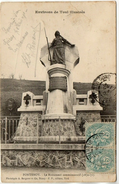 FONTENOY SUR MOSELLE - Meurthe et Moselle - CPA 54 - Monument aux morts 1870  3
