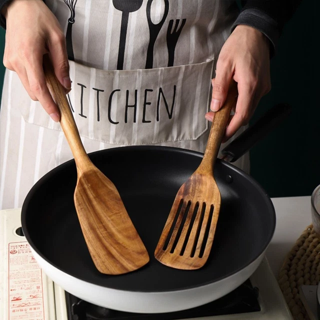 Cooking Seasoning Wooden Pan Cooking Tool Wooden Shovel Spatula Kitchenware
