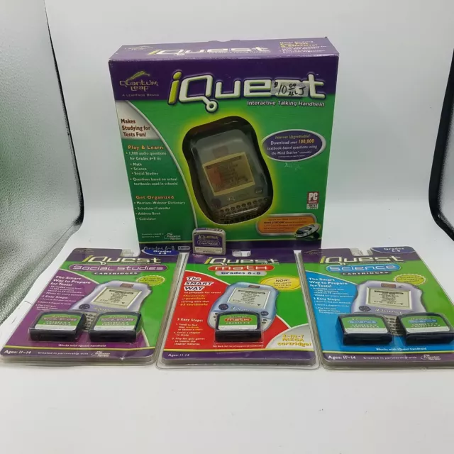 LeapFrog Quantum Leap iQuest Handheld Console Bundle- 4 cartridges Grade 5
