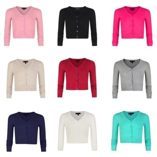 Ragazze Manica Lunga Ritagliata Cardigan Bambini Scollo A V Maglie Fini Maglione