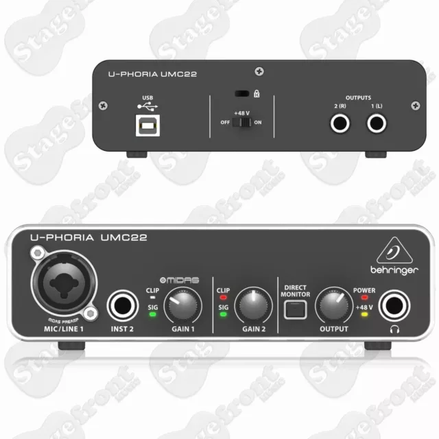 USB AUDIO INTERFACE Sound RHM 2 In 2 Out Audio Interface Sound