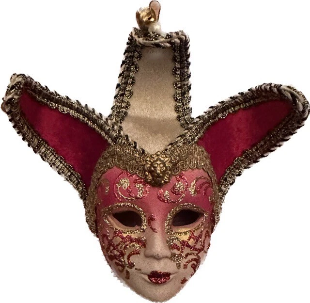 Hand Painted Venetian Mask Miniature Made in Venice / Venezia