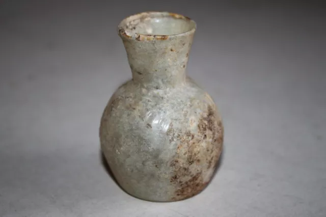 ANCIENT ROMAN GLASS FLASK 2/3rd CENTURY AD