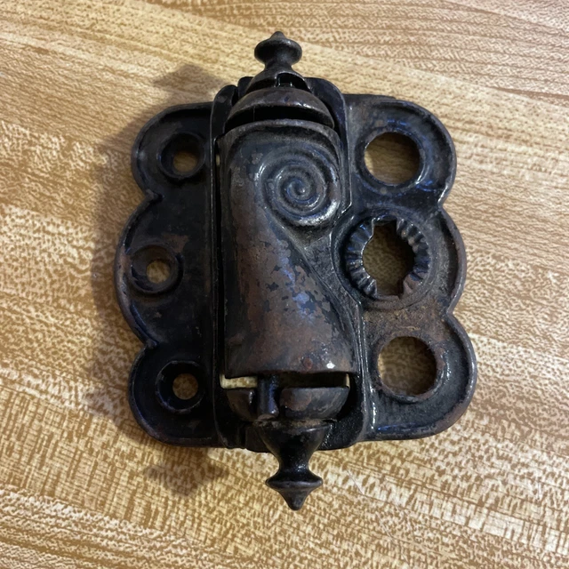Vintage Antique Victorian Cast Iron Spring Loaded Screen Door Hinge