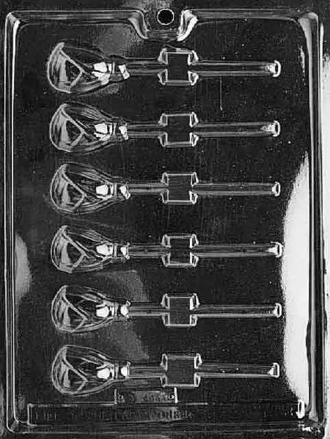 F028 Tea Rose Lollipop Lolly Sucker Chocolate Candy Mold w/instructions