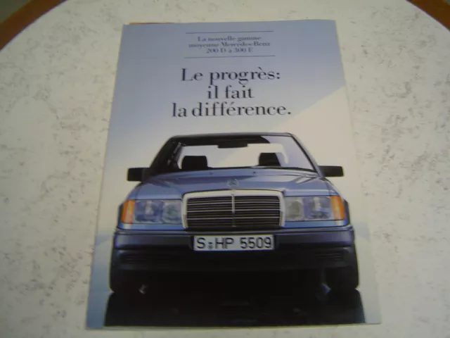 Catalogue publicitaire Mercedes Benz 200D 300E 500 SEL 190 250 280 1984 16 Pages