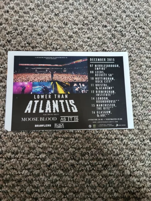 Bel12 Advert 5X8 Lower Than Atlantis : December 2015 Tour Dates