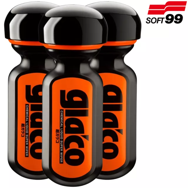 3x SOFT99 Ultra Glaco Auto Scheibenversiegelung 70 ml