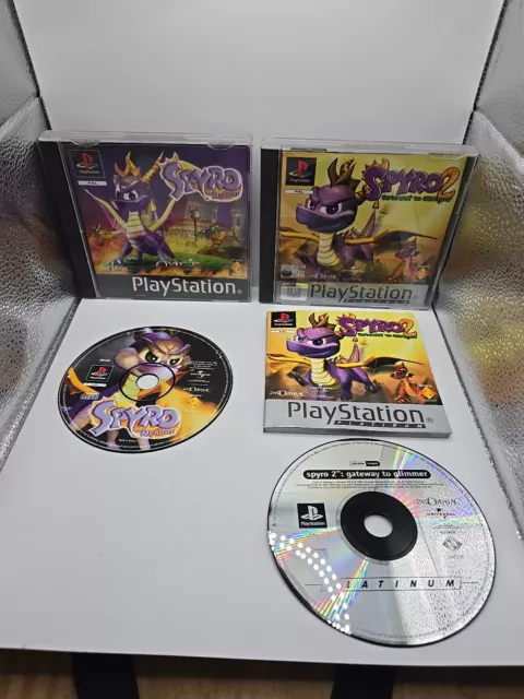 Spyro The Dragon & Spyro 2 Gateway to Glimmer Sony PS1 Games PAL