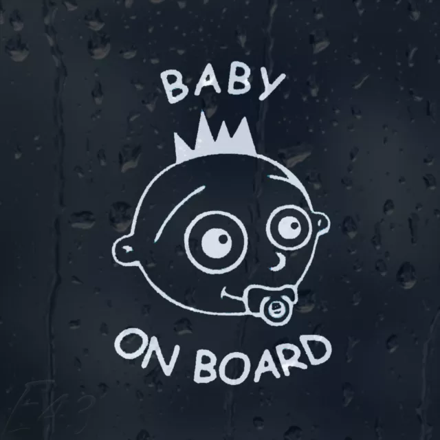 Baby On Board Funny Child With Nipple Decal Vinyl Sticker