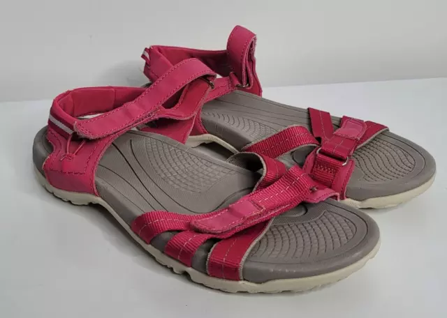 Earth Origins Womens 9 Wide Edgewater Ember Pink Sandals Shoes Adjustable Sport