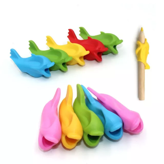 Buy 1 Get 1 Free Pencil Pen Grips Silicone Soft Grippers Fish Shape Handwriting