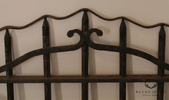 Antique 19th Century Hand Forged Wrought Iron Courtyard Garden Entrance Gate (A) 3