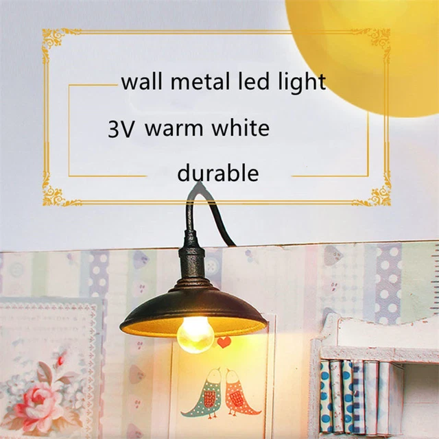 1:20 Simulation Wall Goose Neck Light Scene Props Metal Accessories Miniature