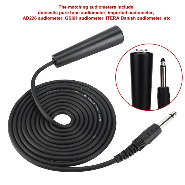 Audiómetro de diagnóstico inteligente interruptor de respuesta del paciente cable detección auditiva anuncios