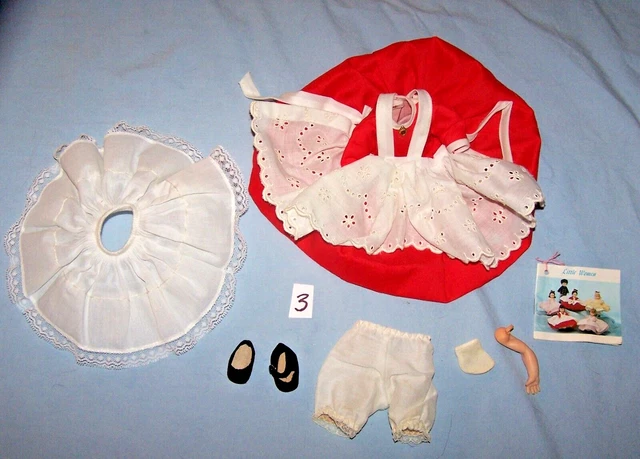 Vintage Madame Alexander "Jo" Little Women 8-inch Doll Dress, Accessories-Lot 3