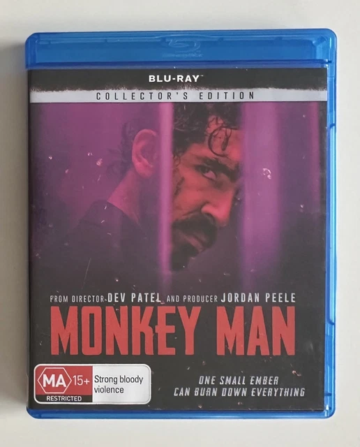 MONKEY MAN (BLU-RAY, 2024) Region Free Dev Patel 2024 Like New $14.95 ...