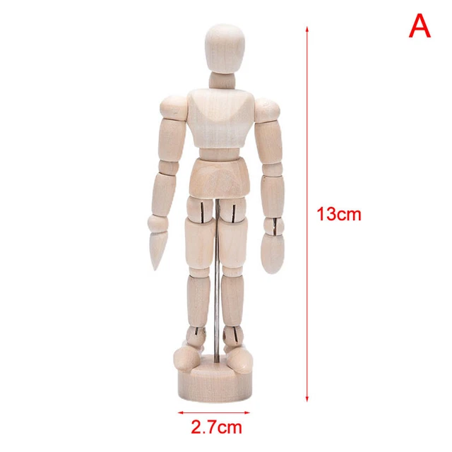 Wooden Movable Limbs Human Figure Model Artist Sketch Decoration Crafts Ql