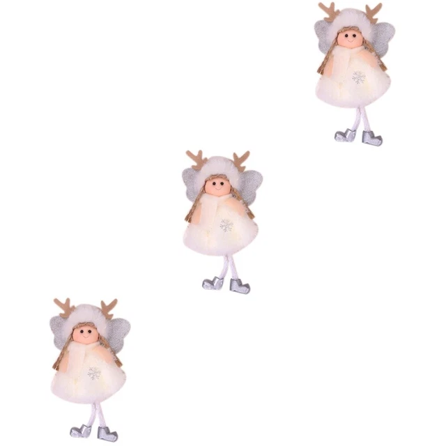 Set 3 Christmas Hanging Doll Xmas Angels Ornaments Fireplace Child