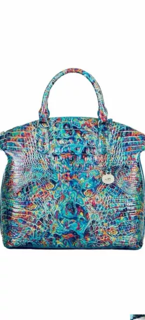 NWT Brahmin Large Duxbury Satchel Blue Ammolite Melbourne