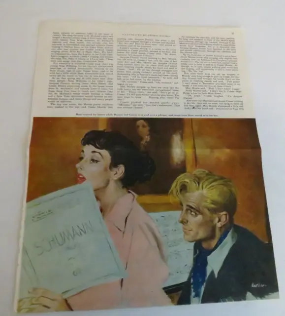 George Hughes Artist Illustration Magazine Clipping Woman Singing Schumann Man