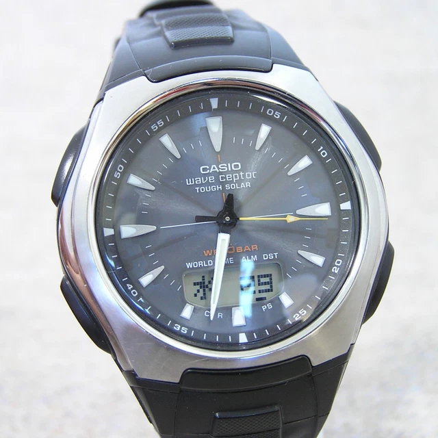 CASIO SOLAR WATCH Wave Ceptor WVA-430J Retro Japanese Exclusive Radio ...