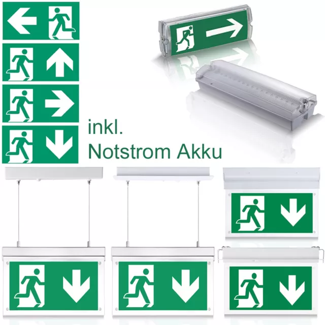 LED Notleuchte Notbeleuchtung Notausgangslicht Leuchtschild Fluchtwegleuchte