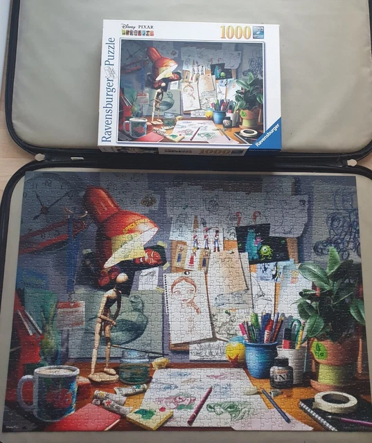 RAVENSBURGER DISNEY PIXAR The Artist’s Desk 1000 Piece Jigsaw Puzzle ...