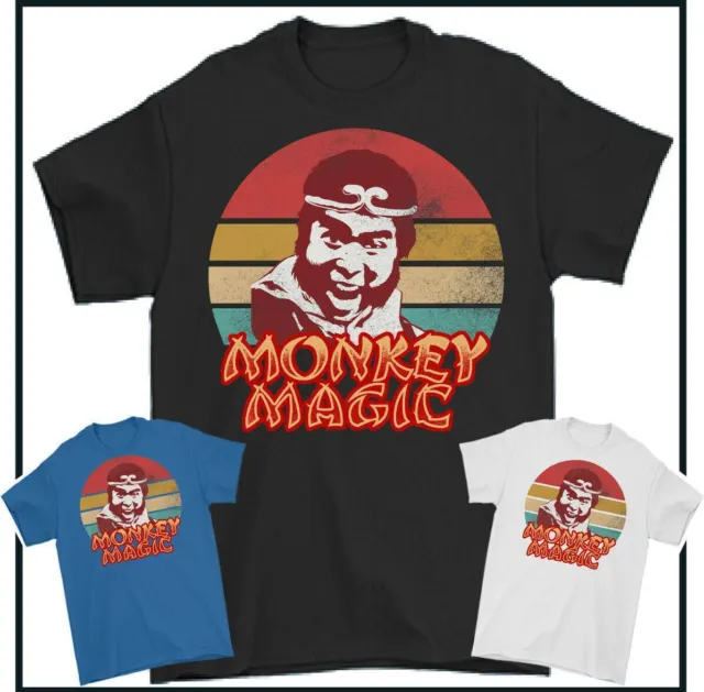MONKEY MAGIC T-SHIRT Mens Chinese Fantasy TV Show Martial Arts 70's 80's MMA