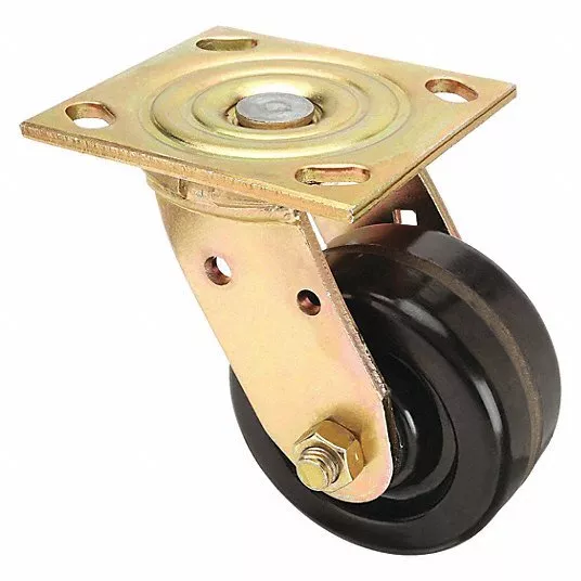 BOX of 8! Zoro Select 1Nuz6 Swivel Plate Caster,Phnolic,4 In.,800 Lb