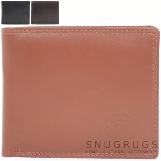Mens Soft Leather Stylish Bi-Fold Wallet with Multiple Features