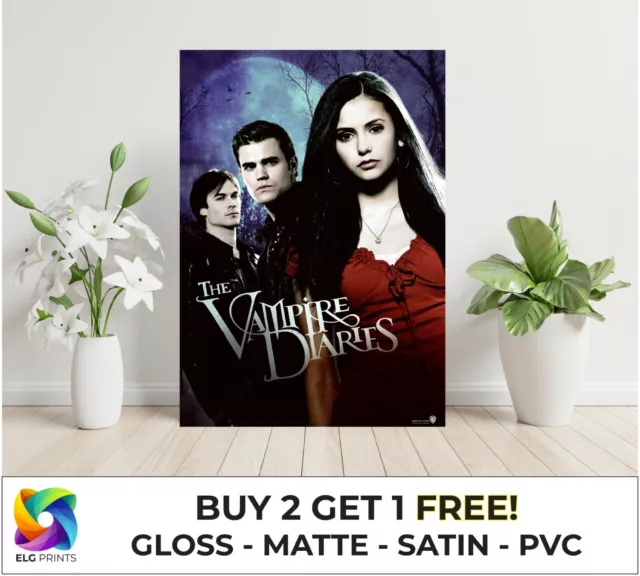 The Vampire Diaries TV Show Large Poster Art Print Gift in Multiple Sizes