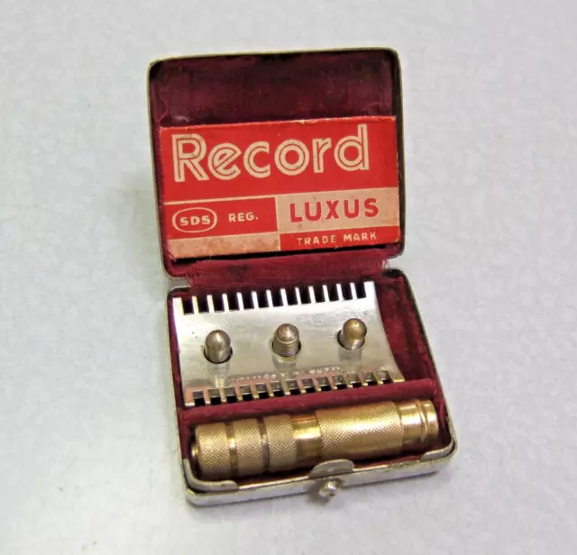 Vintage MIDDELDORF SOLINGEN GERMANY VEST POCKET TRAVEL SAFETY RAZOR SET