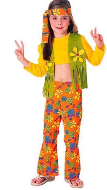 DISFRAZ NIÑA HIPPIE TALLA: 5-7 AÑOS CARNAVAL, HALLOWEEN SEXY . Nuevo.18 EUR  8,00 - PicClick FR