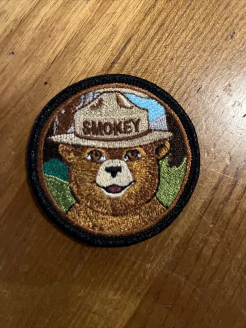 Smokey bear embroidered patch ￼collectible design firefighting 2.5 Inches Size